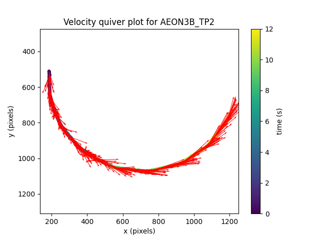 Velocity quiver plot for AEON3B_TP2